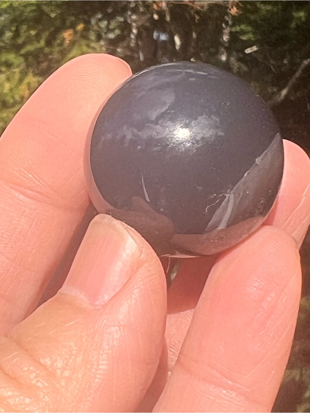 Volcanic (24) agate sphere | crystal ~ strong UV reaction